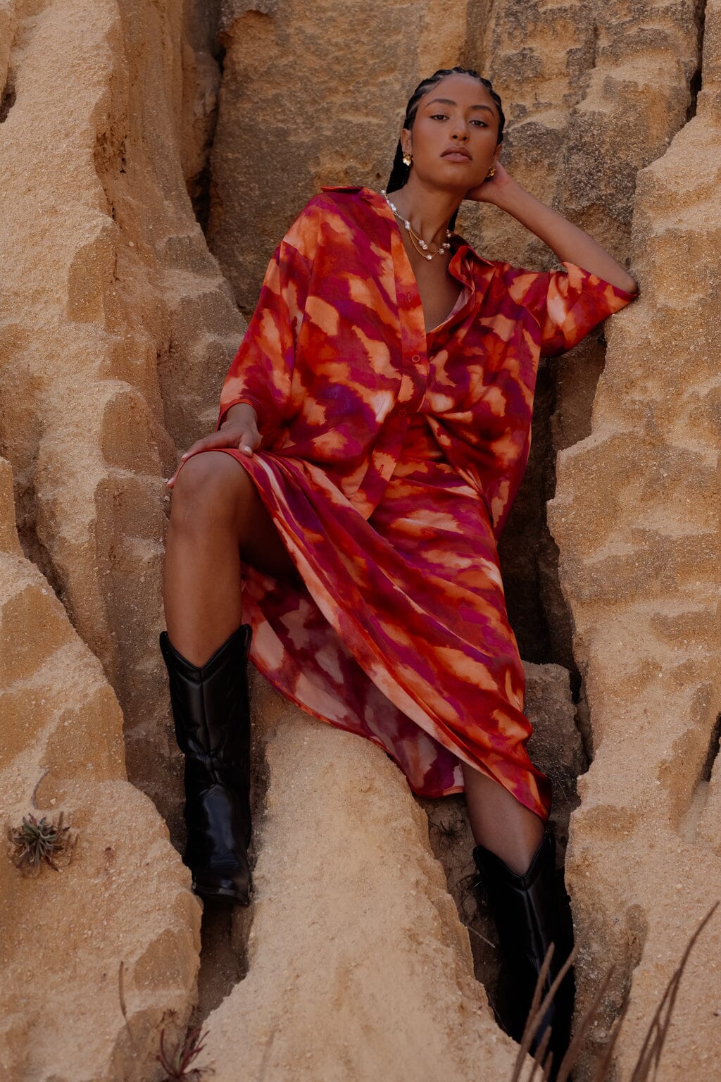 Jupe passion tie & dye rosé - Image 4