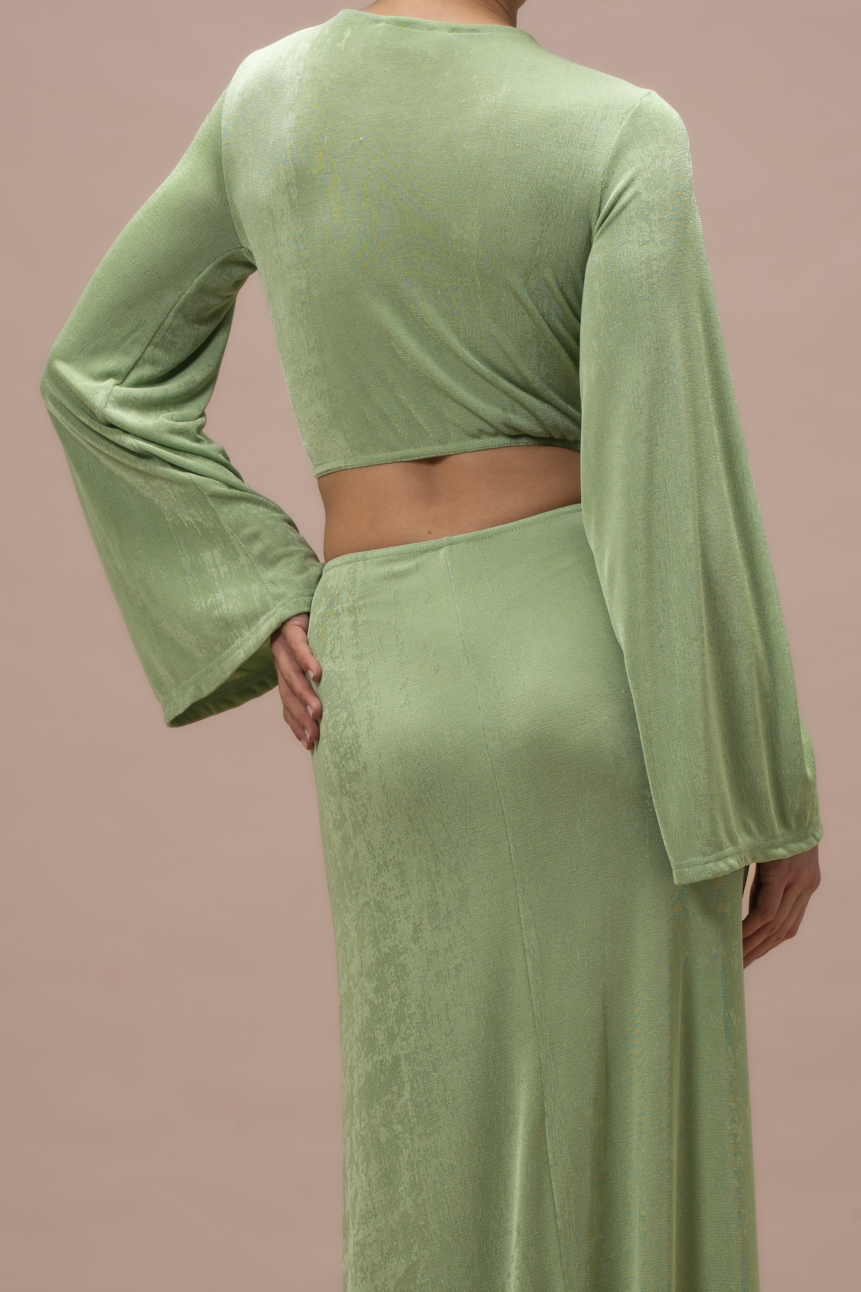 Robe Thanaïs maille verte - Image 3