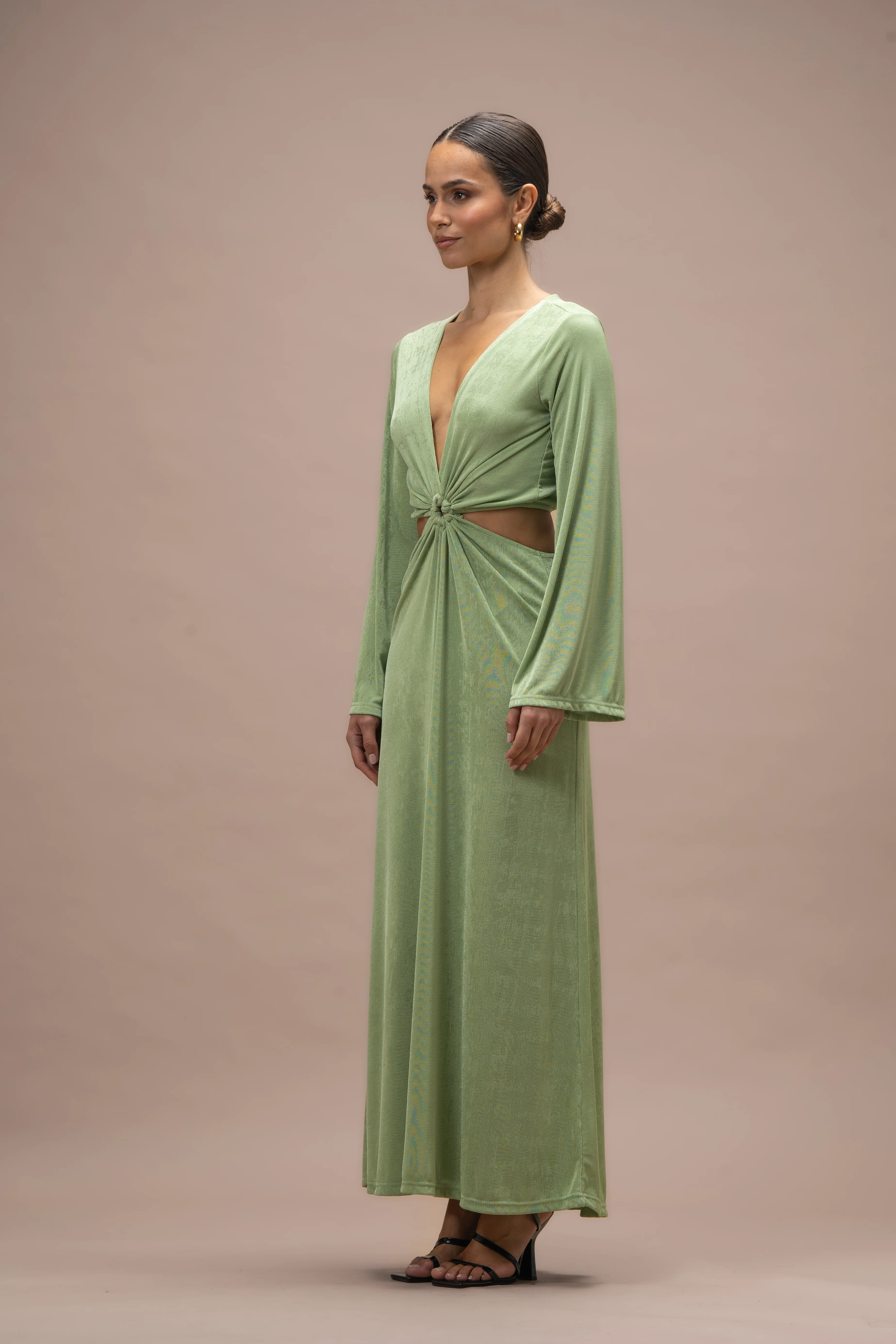 Robe Thanaïs maille verte - Image 4