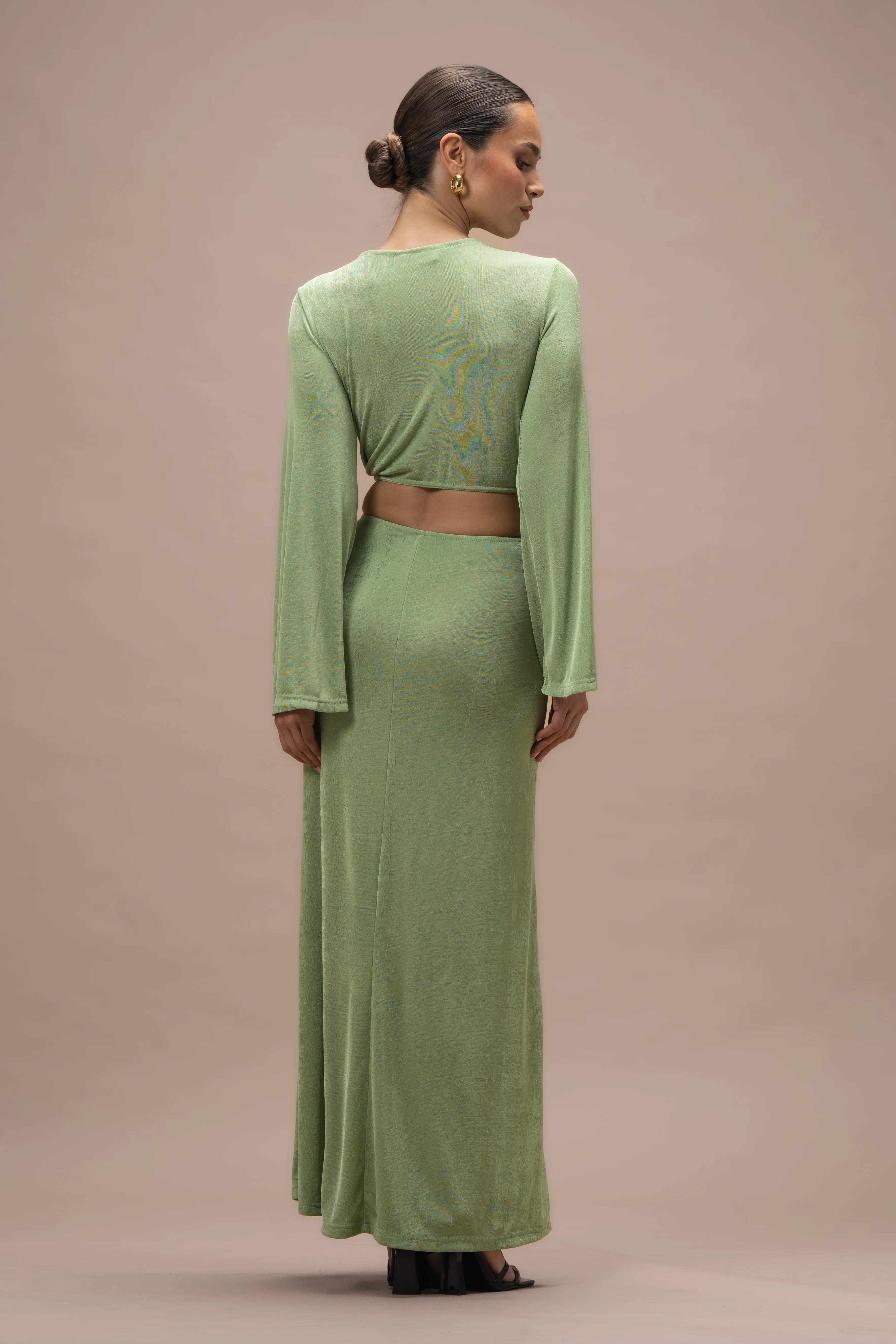 Robe Thanaïs maille verte - Image 5